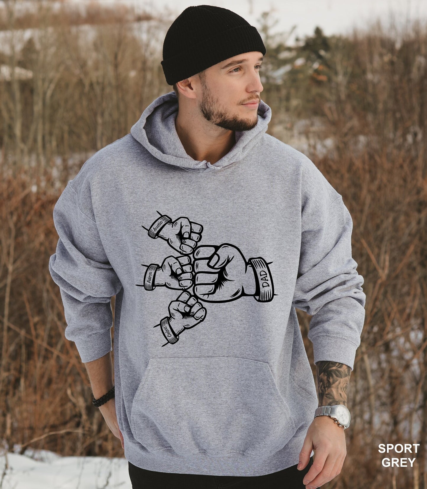 Cool Dad Sweatshirt – Personalized Fist Bump with Kids' Names