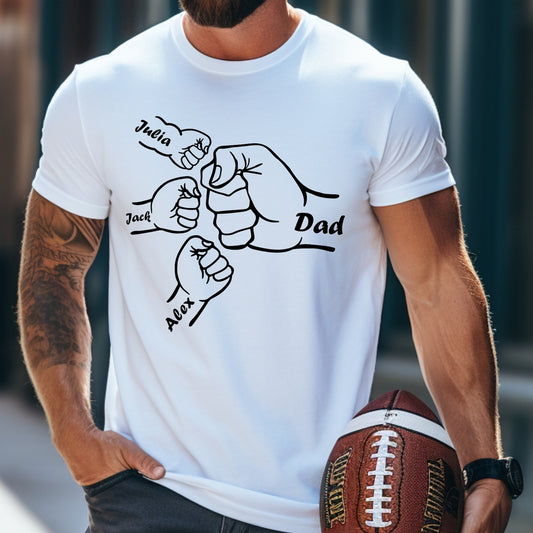 Personalized Fist Bump Dad Shirt, Father's Day Gift