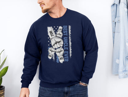 Personalized Dad and Kids Fist Bump Sweatshirt – Unique Father's Day Gift