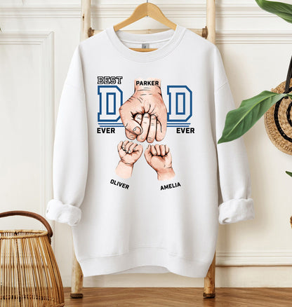 Printed Fist Bump Dad Sweatshirt – Father's Day Keepsake Gift