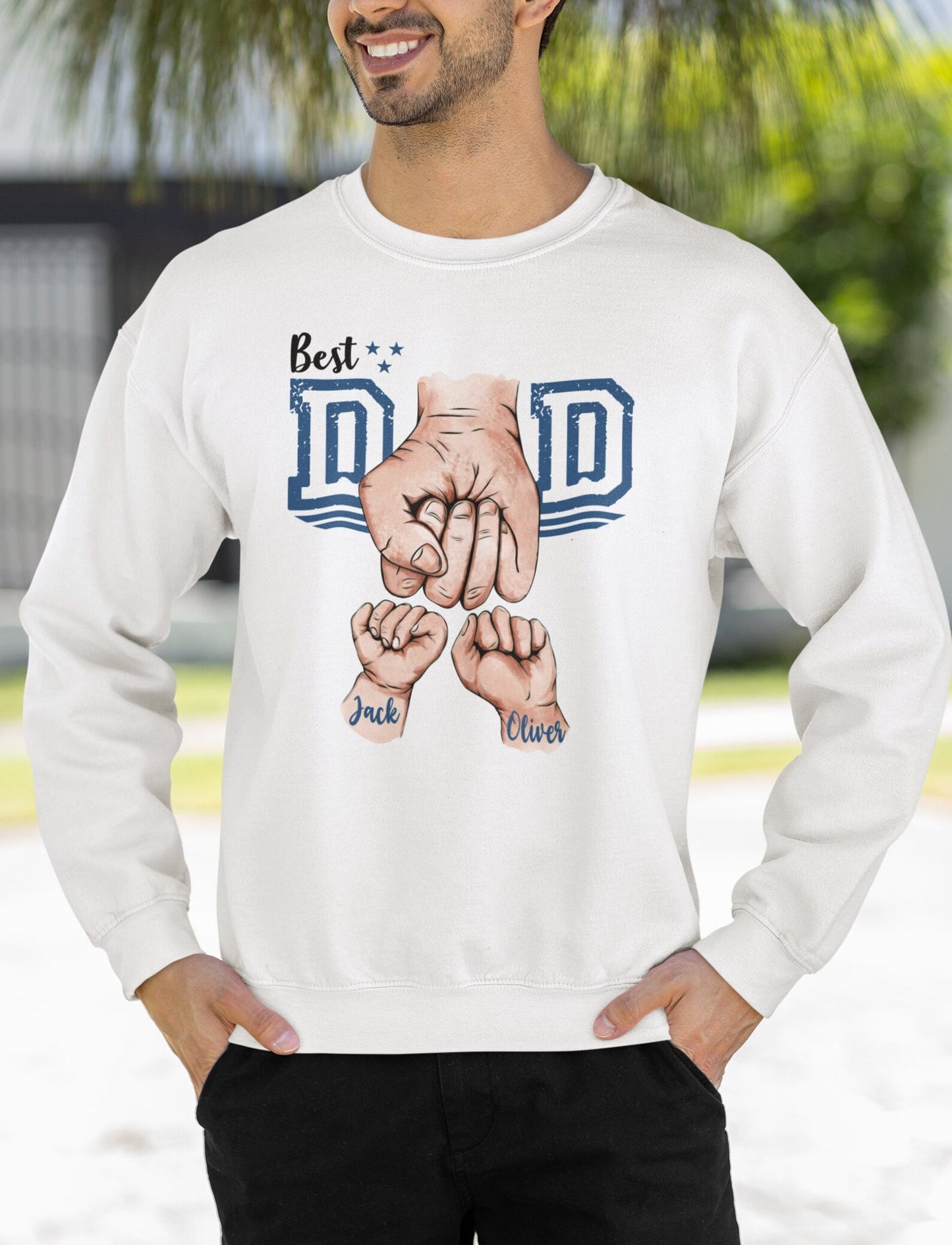 Dad & Kids Fist Bump Shirt – Custom Gift for Birthday or Father's Day