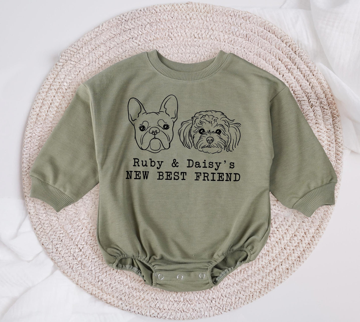 Personalized Baby Bodysuits with Custom Name Printing
