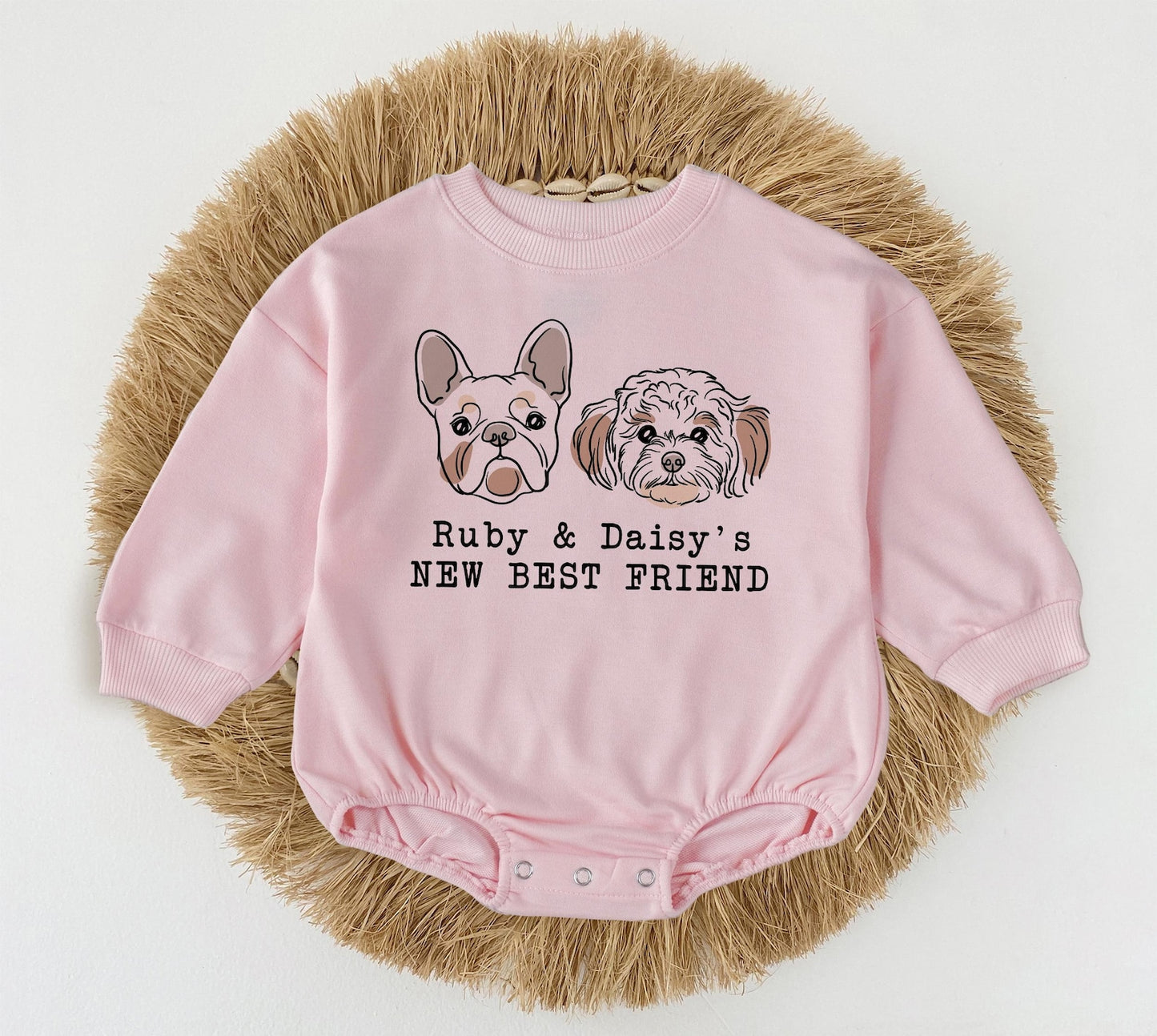 Personalized Baby Bodysuits with Custom Name Printing