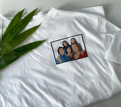 Custom Embroidered Hoodie with Photo, Personalized Couple Sweatshirt, Romantic Matching Apparel