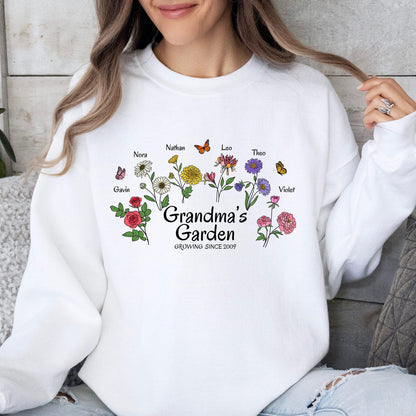 Mother's Day Birth Flower Sweatshirt – Personalized with Children's Names
