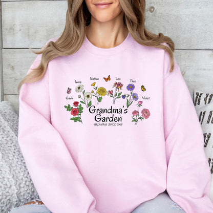 Mother's Day Birth Flower Sweatshirt – Personalized with Children's Names