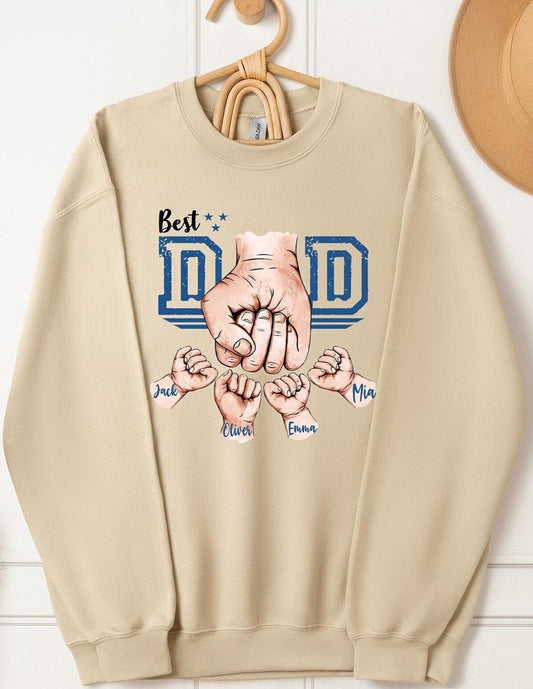 Dad & Kids Fist Bump Shirt – Custom Gift for Birthday or Father's Day