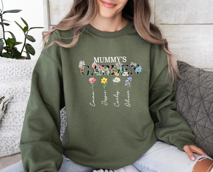 Grandma's Garden Sweatshirt – Custom Name & Birth Flower Design