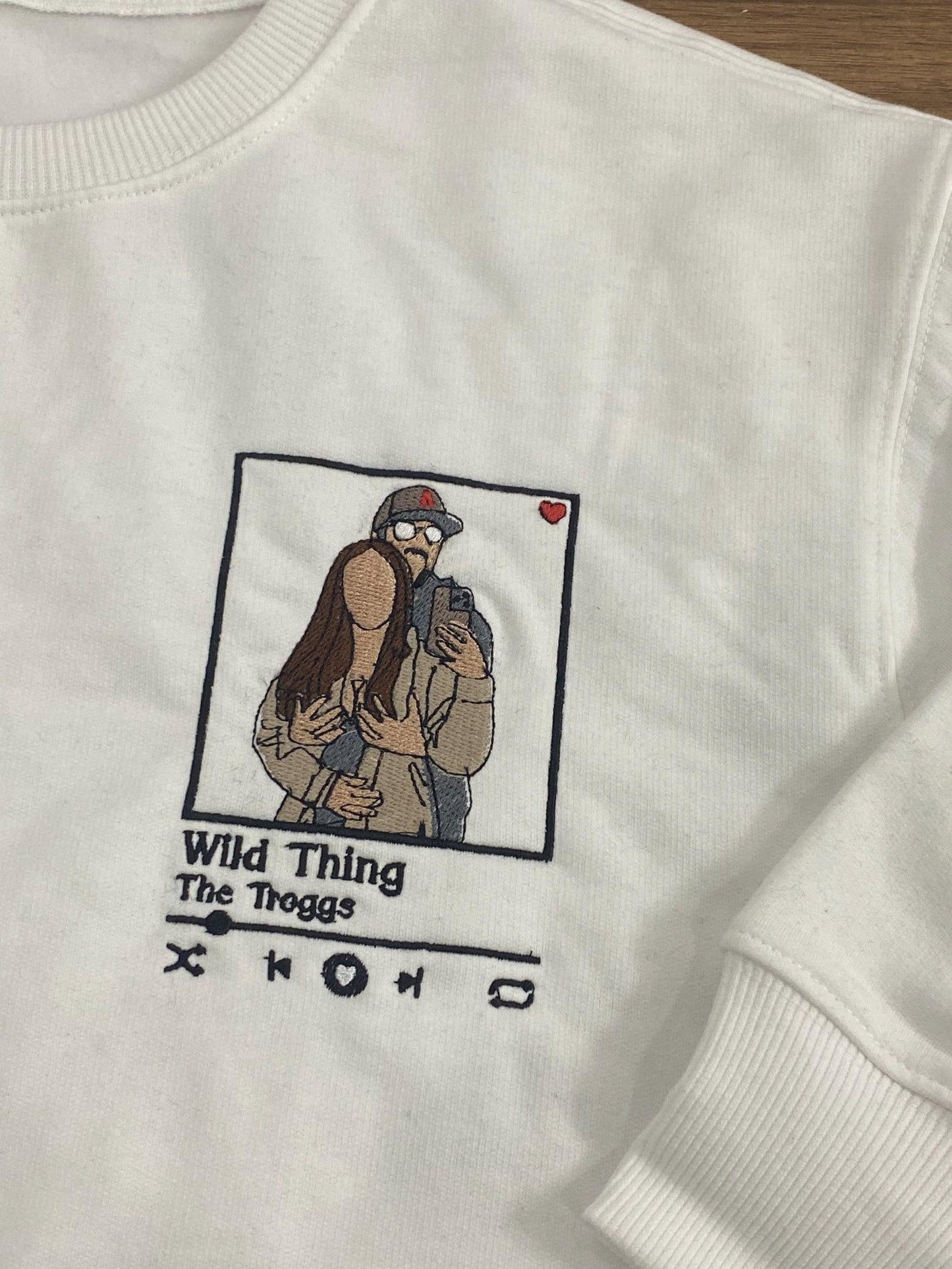 Custom Embroidered Hoodie with Photo, Personalized Couple Sweatshirt, Romantic Matching Apparel