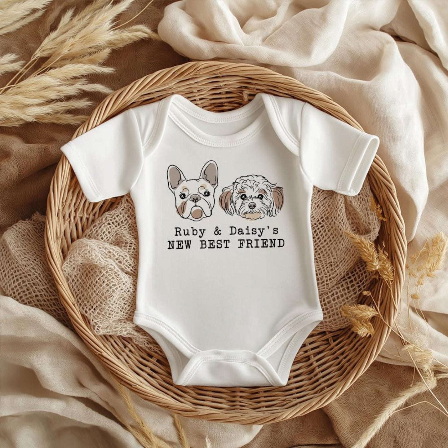 Personalized Baby Bodysuits with Custom Name Printing