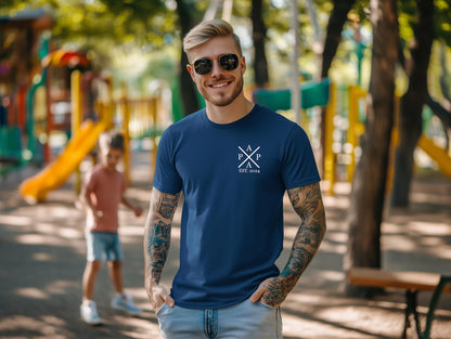 Personalized dad t-shirt with children's names and birth years - the perfect Father's Day and birthday gift. Gift idea for dad.