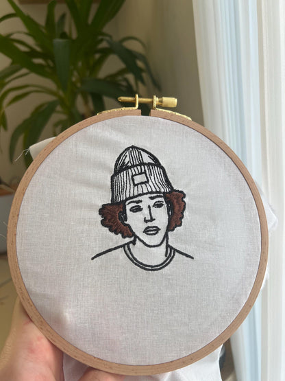 Custom Portrait Embroidery Personalized Family Photo Anniversary Gift Unique Keepsake