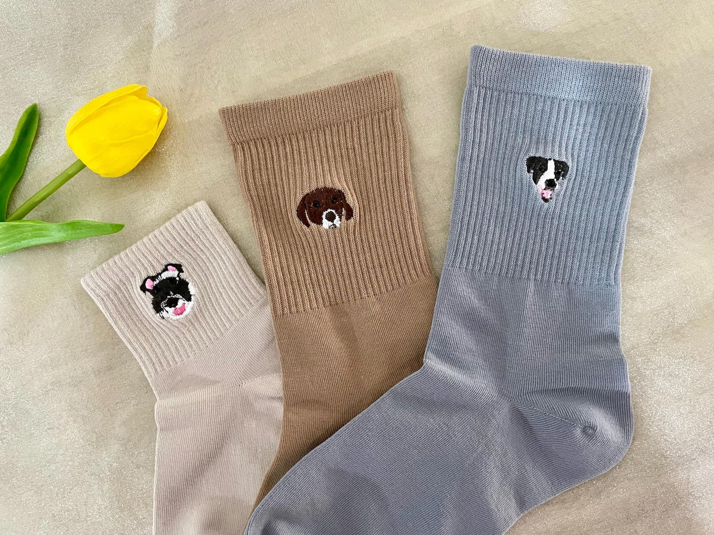 Custom Embroidered Socks - Personalized Pet Photo Socks