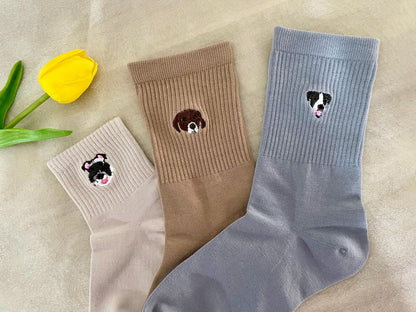 Custom Embroidered Socks - Personalized Pet Photo Socks