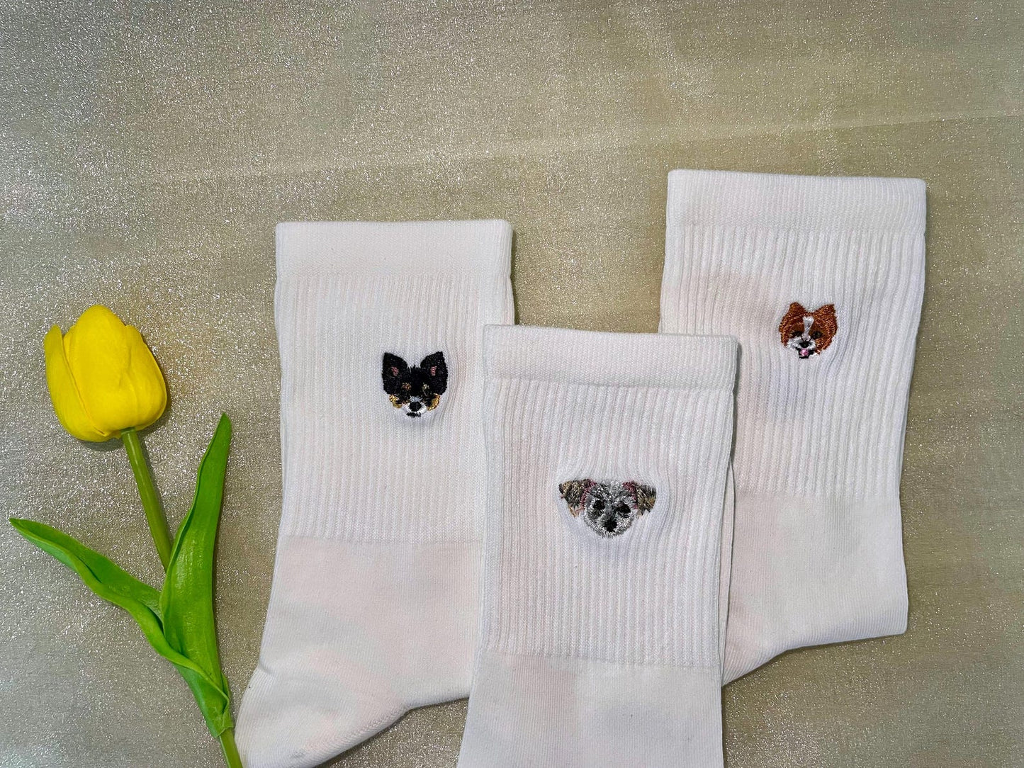 Custom Embroidered Socks - Personalized Pet Photo Socks