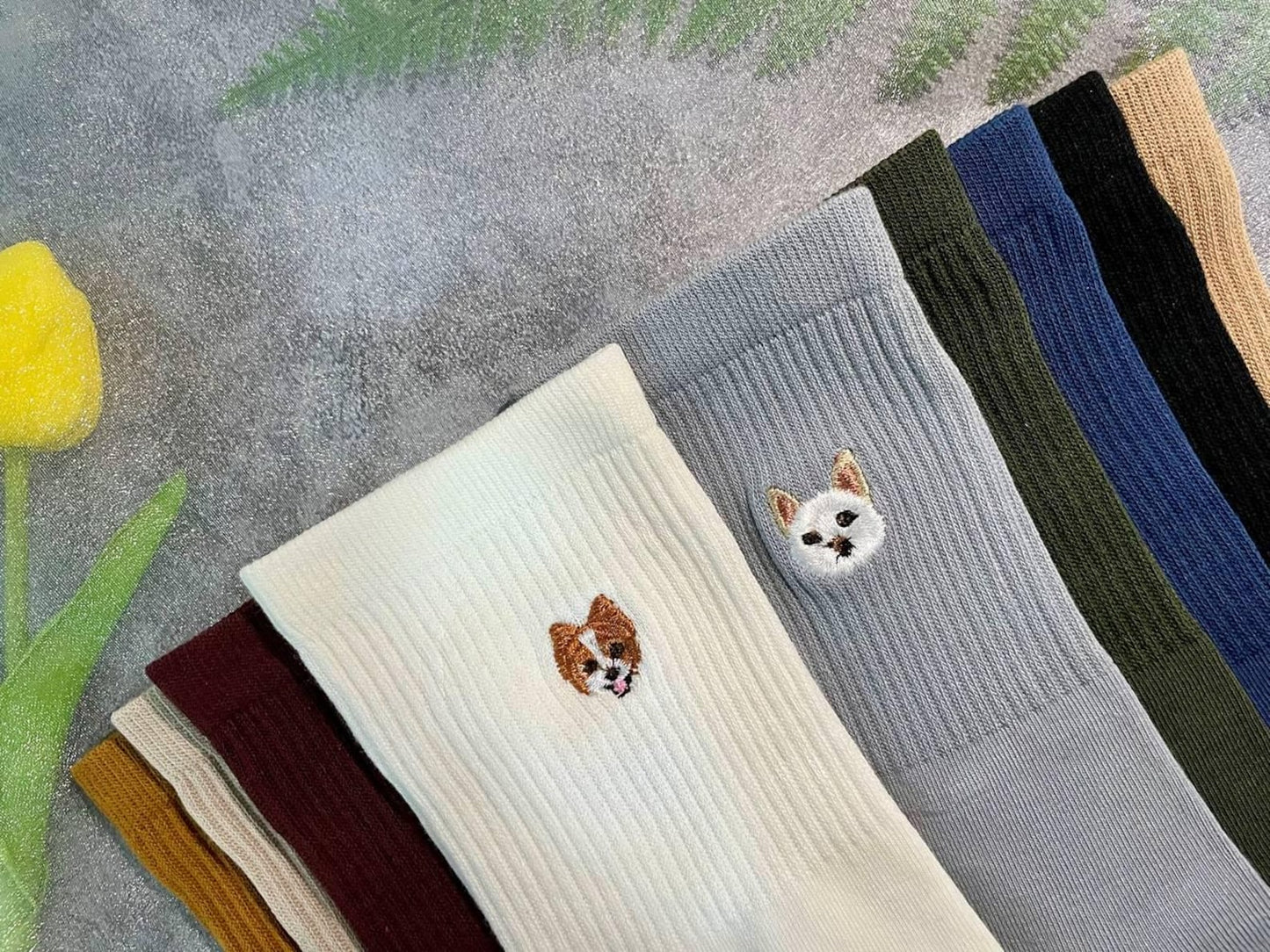 Custom Embroidered Socks - Personalized Pet Photo Socks