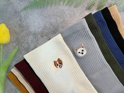 Custom Embroidered Socks - Personalized Pet Photo Socks
