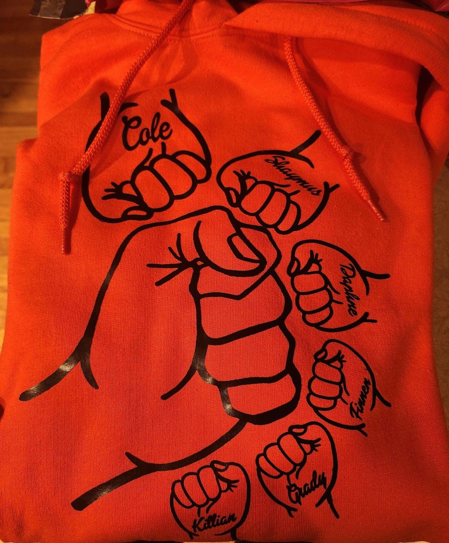 Custom Fist Bump Dad Sweatshirt – Personalized with Kids' Names