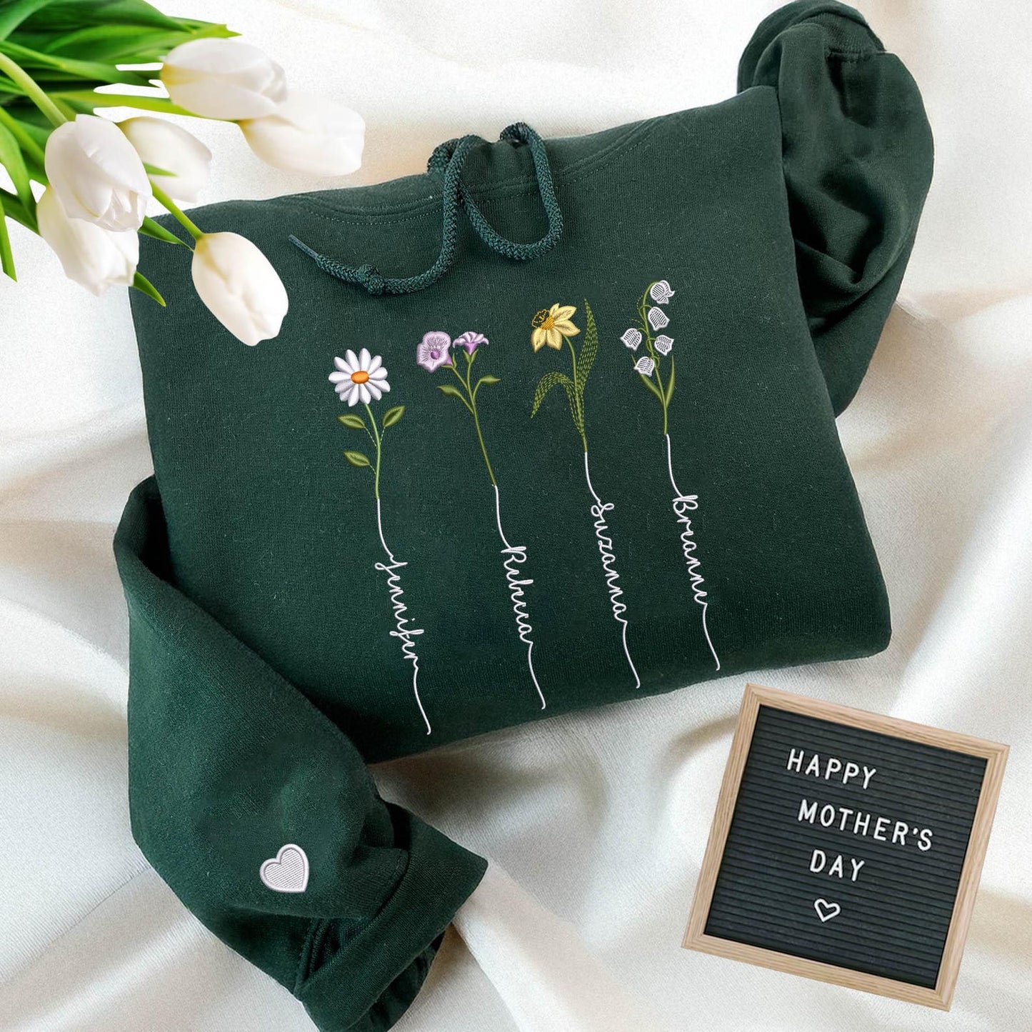 Custom Family Birth Flower Sweatshirt – Thoughtful Gift for Mom or Nana