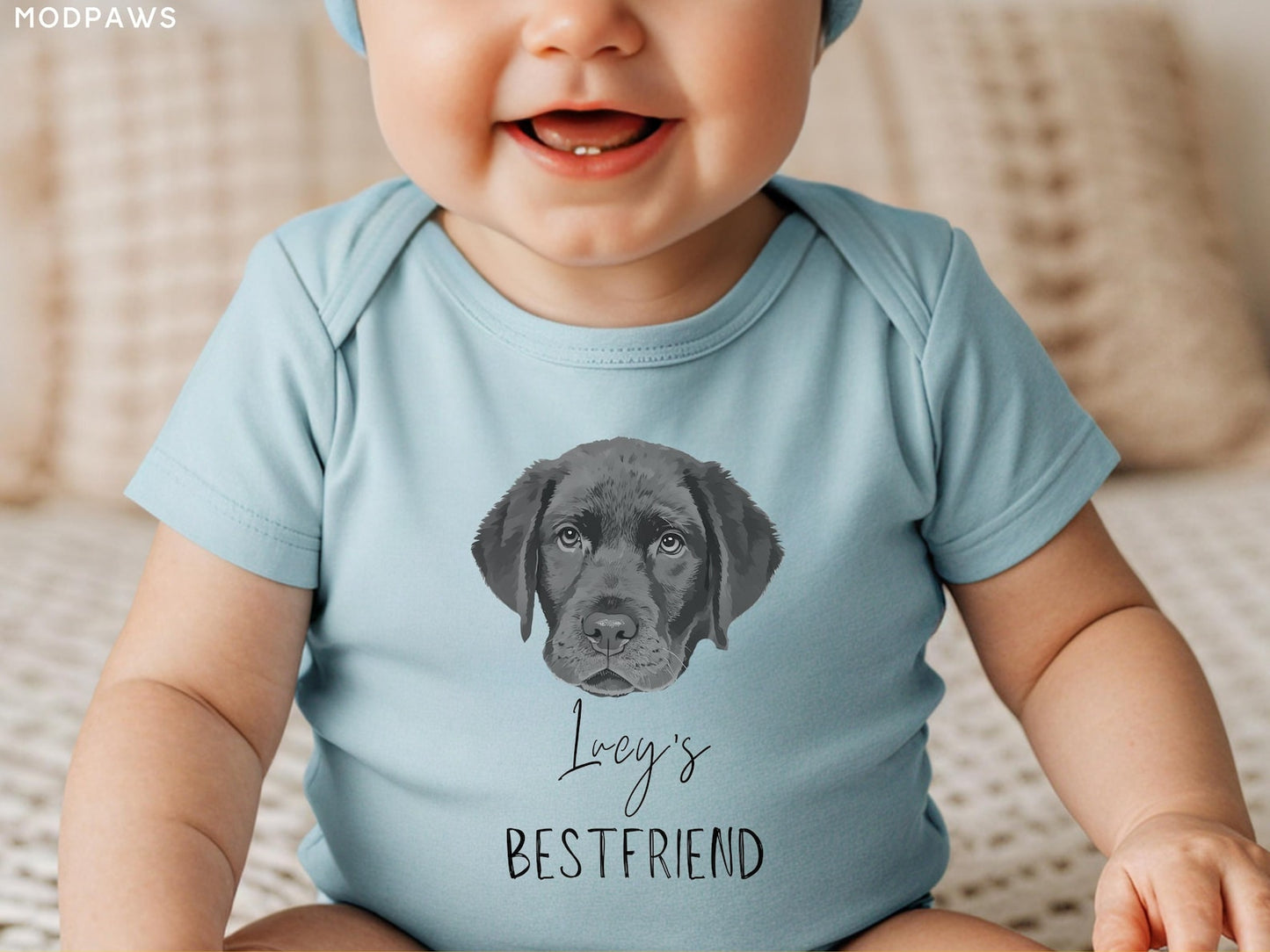 Custom Pet Photo Personalized Baby Bodysuits with Custom Name Printing