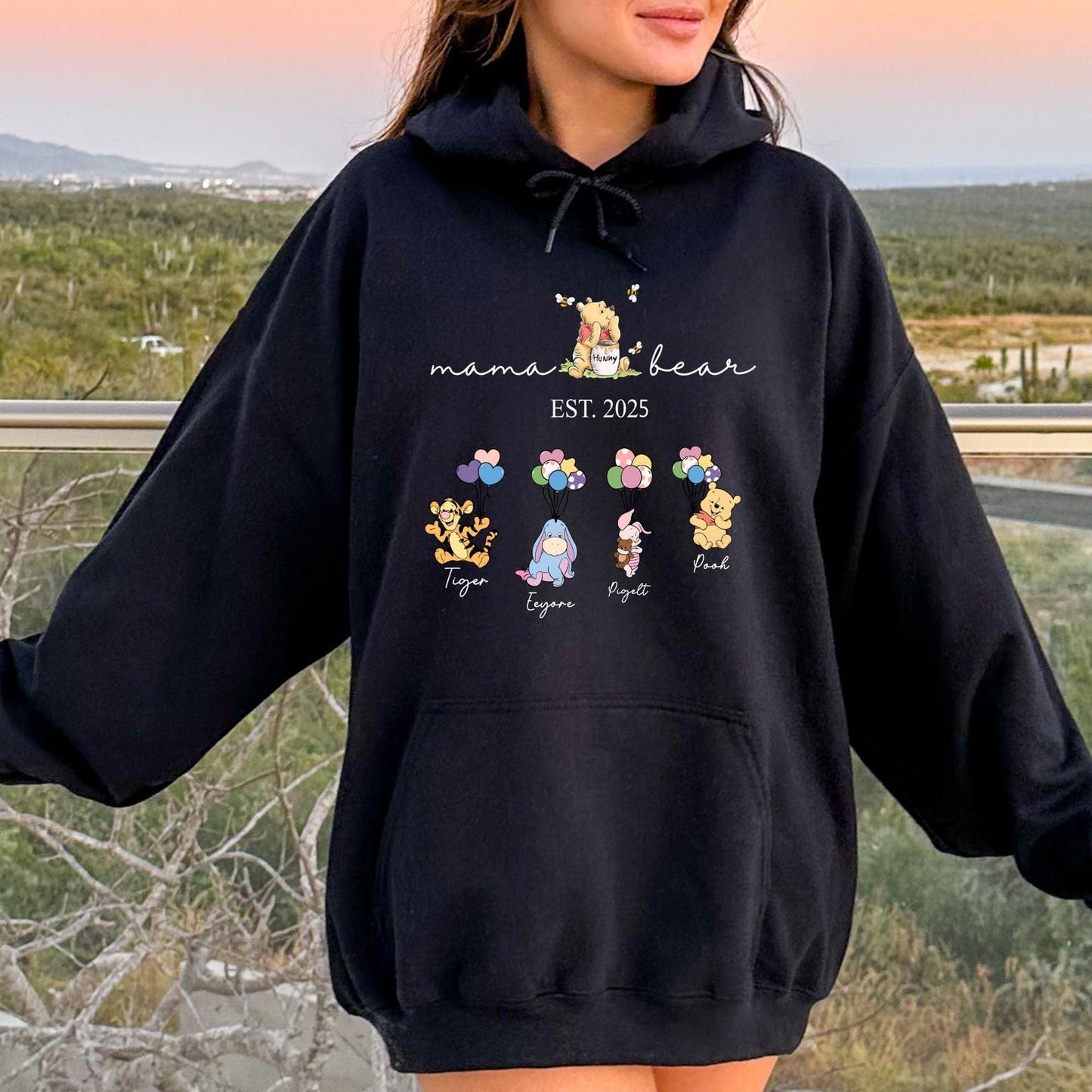 Personalized Grandma Bear Sweatshirt - Custom Names on Sleeve