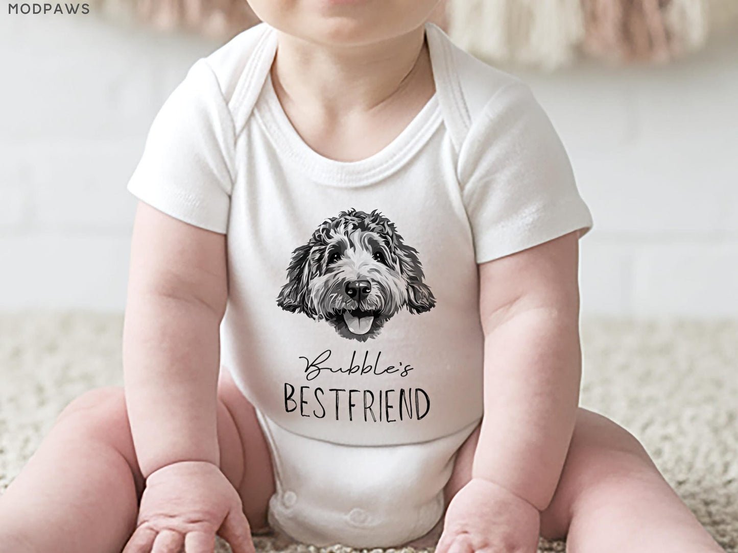 Custom Pet Photo Personalized Baby Bodysuits with Custom Name Printing