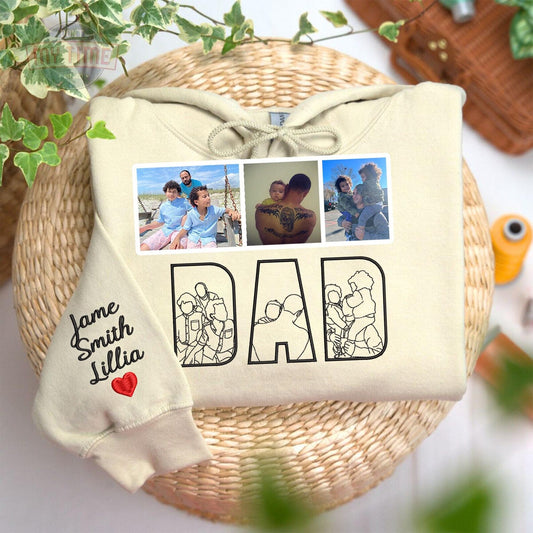 Personalized Dad T-Shirt with Embroidered Photo – Unique Father’s Day Gift