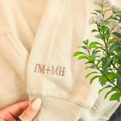 Embroidered Couple Portrait Hoodie, Customized Sweatshirt from Photo, Thoughtful Personalized Gift