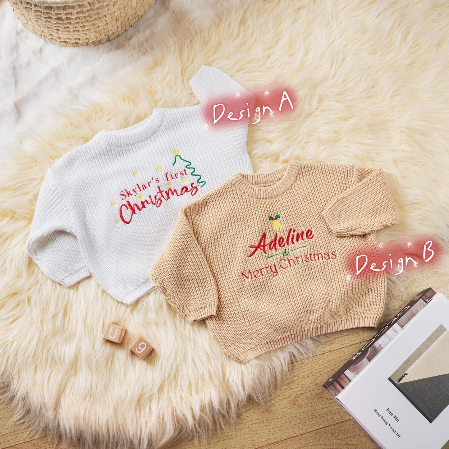 Design Your Baby's First Christmas Sweater - Custom Name Personalized Holiday Gift