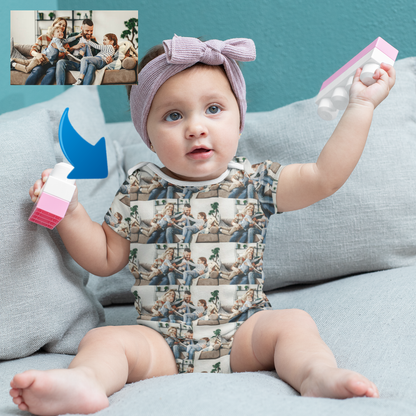 Custom Photo Baby Bodysuit Whole Photo Gift For Mom