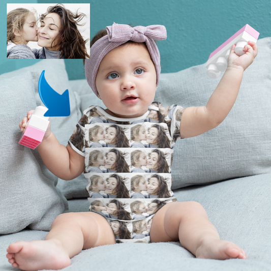 Custom Photo Baby Bodysuit Whole Photo Gift For Mom