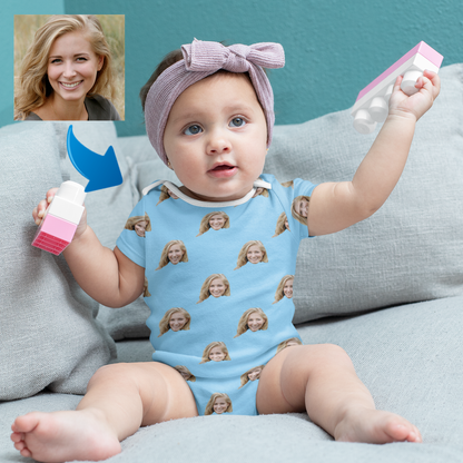 Custom Photo Baby Bodysuit My Loved One's Face Mother's Day Gifts